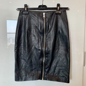 NWOT All Saints Lucille Leather Skirt Size 2